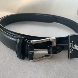 Beverly Hills Polo Club Black Belt With Silver Buckle